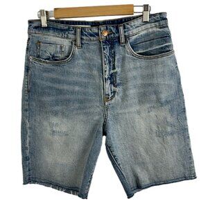 Anthropologie Pilcro Bermuda-Length Distressed Jean Shorts